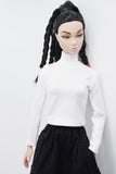 C047 Handmade Turtle Neck Long Sleeve Doll T-shirt For 12" Dolls Like Fashion Royalty Nu face Poppy Parker