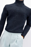 C048  Handmade Male Turtle Neck Long Sleeve Doll T-shirt  For 12" Fashion Male Doll Figure Like FR Homme Fashion Royalty Nu Face