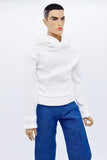 C051  Handmade Male Dolls Hoodie  For 12" Fashion Male Doll Figure FR Homme Fashion Royalty Nu Face