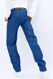 C052  Handmade Denim Straight Jeans Male Doll Pants For 12" Fashion Male Doll Figure FR Homme Fashion Royalty Nu Face