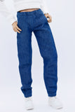 C052  Handmade Denim Straight Jeans Male Doll Pants For 12" Fashion Male Doll Figure FR Homme Fashion Royalty Nu Face