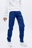 C052  Handmade Denim Straight Jeans Male Doll Pants For 12" Fashion Male Doll Figure FR Homme Fashion Royalty Nu Face