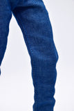 C052  Handmade Denim Straight Jeans Male Doll Pants For 12" Fashion Male Doll Figure FR Homme Fashion Royalty Nu Face