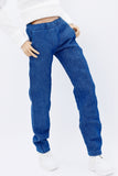 C052  Handmade Denim Straight Jeans Male Doll Pants For 12" Fashion Male Doll Figure FR Homme Fashion Royalty Nu Face