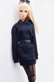 C054 Handmade Sweatshirt Dress  For 12" Fashion Doll Figure FR Fashion Royalty Nu Face Poppy Parker