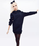 C054 Handmade Sweatshirt Dress  For 12" Fashion Doll Figure FR Fashion Royalty Nu Face Poppy Parker