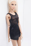 C056 Handmade Mesh Lace Fabric Doll Tank Top Long Shirt Doll Clothes For 12" Fashion Dolls Like Fashion Royalty Poppy Parker