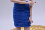 Handmade by Jiu 066 - Knitted Mini Skirt With Pattern For 12“ Dolls Like Fashion Royalty FR Poppy Parker PP Nu Face NF