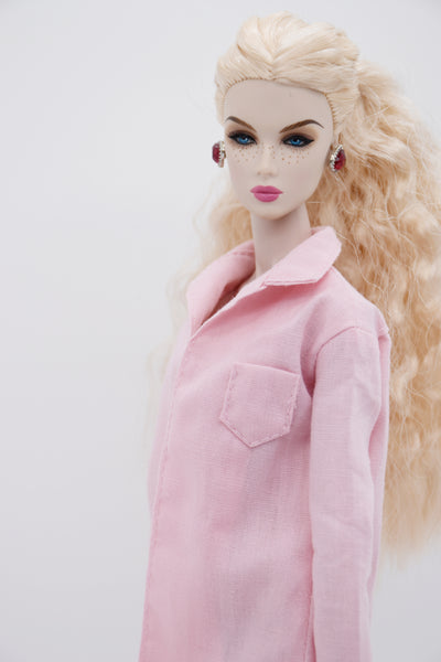 C005 Handmade Doll Lady's Shirt For 12" Fashion Dolls Like Poppy Parker Fashion Royalty NF Doll