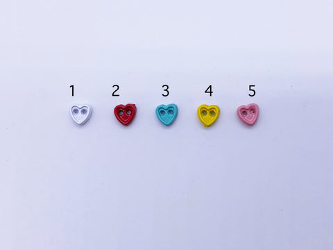 B095 4mm Heart Buttons Micro Mini Buttons Tiny Buttons Doll Buttons Do – i  Sew For Doll