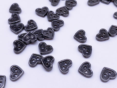 B121 Small/Large Heart Buttons Micro Mini Buttons Tiny Buttons
