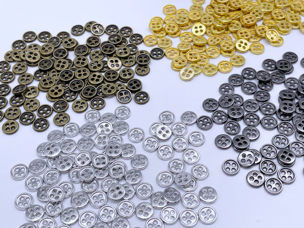 B078 Metal 5mm Flower Buttons Micro Mini Buttons Tiny Buttons Doll Sew – i  Sew For Doll