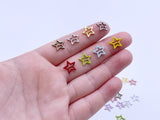 B199 Multi Colors 11×11 mm Star Tiny Mini Buckles Doll Sewing Doll Craft Supply Doll Clothes Making