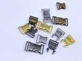 B207 Metal 12×22mm Mini Side Release Buckles Doll Sewing Supplies 2 Pairs