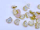 B240 Cute 7mm Cat Head Shank Buttons Micro Mini Buttons Tiny Buttons Doll Buttons Doll Sewing Craft Supplies