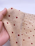 F003 35×50cm Cute Tiny Hearts Fine Corduroy Fabric Doll Sewing Craft Doll Clothes Making Sewing Supply