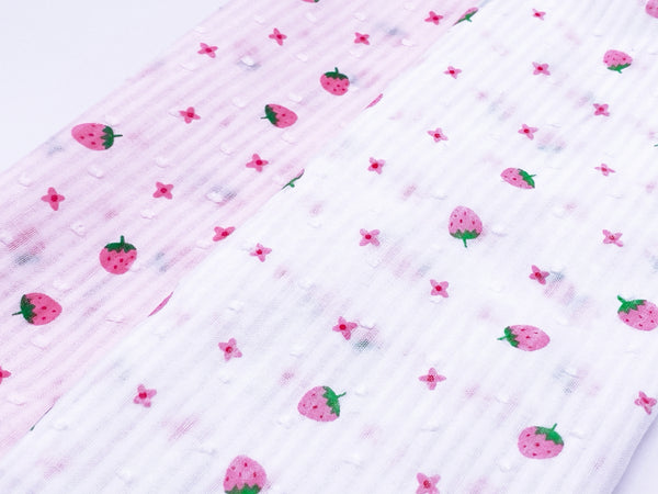 F015 Cute Strawberry 45×35cm Cotton Fabric For Doll Clothes Sewing Doll Craft Sewing Supply