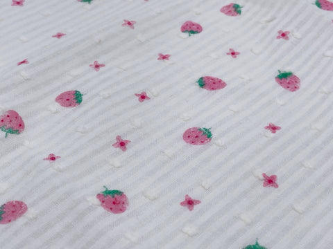 F015 Cute Strawberry 45×35cm Cotton Fabric For Doll Clothes Sewing