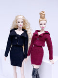 Handmade by Jiu 042 - Knitting Suit For 12“ Dolls Like Fashion Royalty FR Poppy Parker PP Nu Face NF